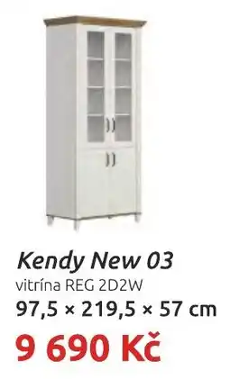 Nábytkáři Čech a Moravy Kendy New 03 vitrína REG 2D2W nabídka
