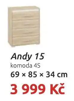 Nábytkáři Čech a Moravy Andy 15 komoda 4S nabídka