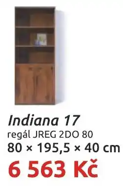 Nábytkáři Čech a Moravy Indiana 17 regál JREG 2DO 80 nabídka