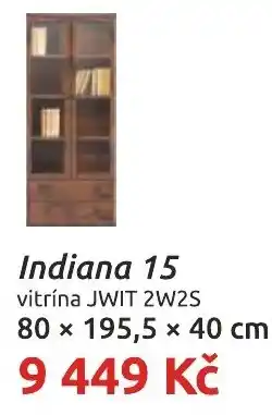 Nábytkáři Čech a Moravy Indiana 15 vitrína JWIT 2W2S nabídka