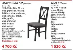 Nábytkáři Čech a Moravy Niel 10 židle nabídka