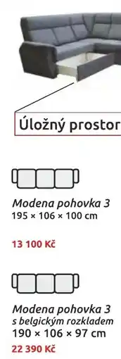 Nábytkáři Čech a Moravy Modena pohovka 3 nabídka
