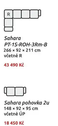 Nábytkáři Čech a Moravy Sahara PT-1S-ROH-3Rm-B nabídka