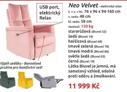 Nábytkáři Čech a Moravy Neo Velvet - elektrický relax nabídka