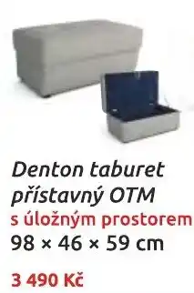 Nábytkáři Čech a Moravy Denton taburet přístavný OTM nabídka