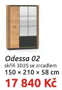 Nábytkáři Čech a Moravy Odessa 02 skříně 3D2S se zrcadlem nabídka