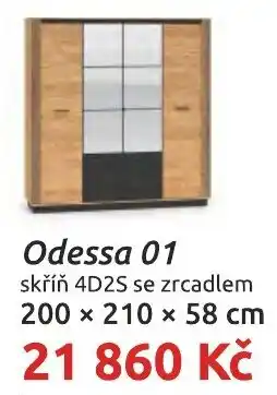 Odessa 01 skříň 4D2S se zrcadlem