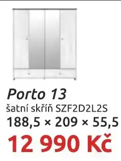 Porto 13 šatní skříň SZF2D2L2S