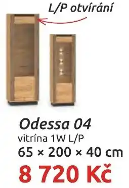 Nábytkáři Čech a Moravy Odessa 04 vitrína 1W L/P nabídka