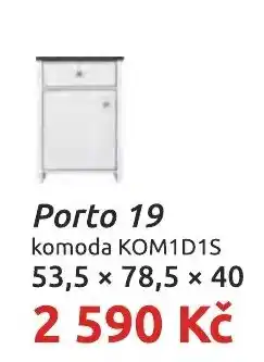 Nábytkáři Čech a Moravy Porto 19 komoda KOM1D1S nabídka