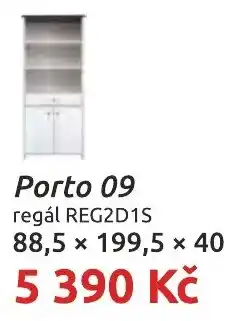 Nábytkáři Čech a Moravy Porto regál REG2D1S nabídka