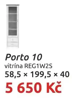 Nábytkáři Čech a Moravy Porto 10 vitrina REG1W2S nabídka