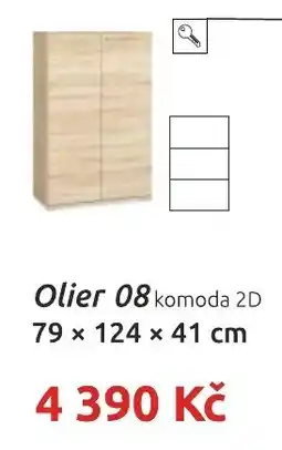 Nábytkáři Čech a Moravy Olier 08 komoda 2D nabídka