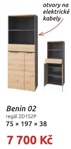 Nábytkáři Čech a Moravy Benin 02 regál 2D1S2P nabídka