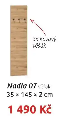 Nábytkáři Čech a Moravy Nadia 07 věšák nabídka