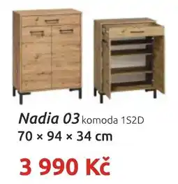 Nábytkáři Čech a Moravy Nadia 03 komoda 1S2D nabídka