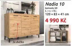 Nábytkáři Čech a Moravy Nadia 10 komoda 3D nabídka