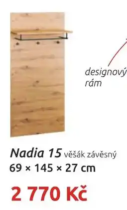 Nábytkáři Čech a Moravy Nadia 15 věšák závěsný nabídka