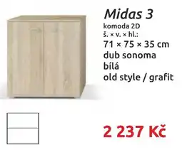 Nábytkáři Čech a Moravy Midas 3 komoda 2D nabídka