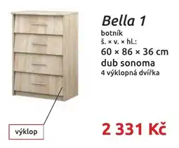 Nábytkáři Čech a Moravy Bella 1 botník nabídka