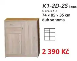 Nábytkáři Čech a Moravy K1-2D-2S komoda nabídka