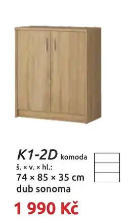 Nábytkáři Čech a Moravy K1-2D komoda nabídka
