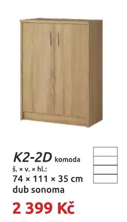 Nábytkáři Čech a Moravy K2-2D komoda nabídka