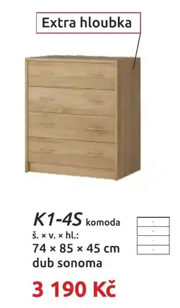 Nábytkáři Čech a Moravy K1-4S komoda nabídka