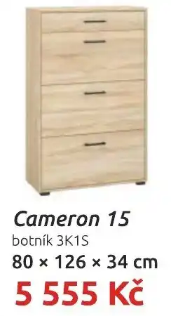 Nábytkáři Čech a Moravy Cameron 15 botník 3K1S nabídka