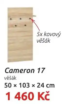 Nábytkáři Čech a Moravy Cameron 17 věšák nabídka