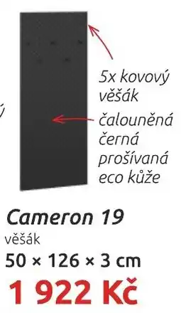 Nábytkáři Čech a Moravy Cameron 19 věšák nabídka