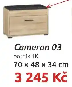 Nábytkáři Čech a Moravy Cameron 03 botník 1K nabídka