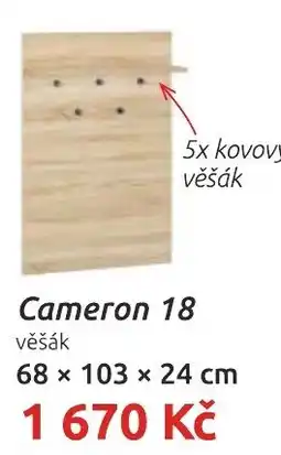 Nábytkáři Čech a Moravy Cameron 18 věšák nabídka