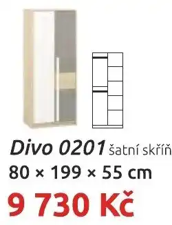 Nábytkáři Čech a Moravy Divo 0201 šatní skříň nabídka