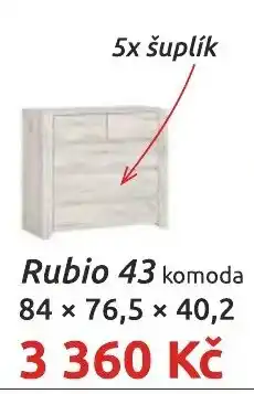 Nábytkáři Čech a Moravy Rubio 43 komoda nabídka