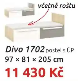 Nábytkáři Čech a Moravy Divo 1702 postel s ÚP nabídka