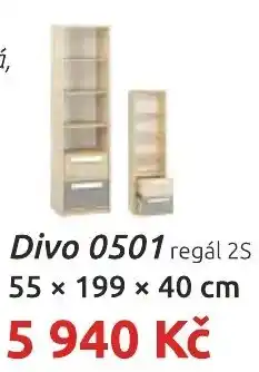 Nábytkáři Čech a Moravy Divo 0501 regál 2S nabídka