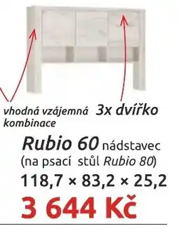 Nábytkáři Čech a Moravy Rubio 60 nádstavec nabídka
