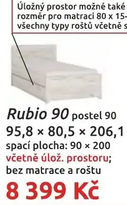 Nábytkáři Čech a Moravy Rubio 90 postel 90 nabídka