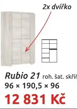 Nábytkáři Čech a Moravy Rubio 21 roh. šat. skříně nabídka