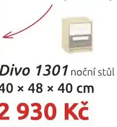Nábytkáři Čech a Moravy Divo 1301 noční stůl nabídka