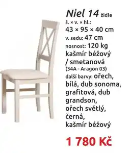 Nábytkáři Čech a Moravy Niel 14 židle nabídka