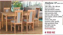 Nábytkáři Čech a Moravy Madona 1P jídelní stůl nabídka