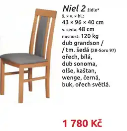 Nábytkáři Čech a Moravy Niel 2 židle nabídka