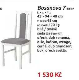 Nábytkáři Čech a Moravy Bosanova 7 židle nabídka