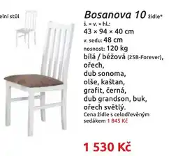 Nábytkáři Čech a Moravy Bosanova 10 židle nabídka
