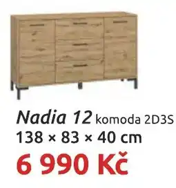 Nábytkáři Čech a Moravy Nadia 12 komoda 2D3S nabídka