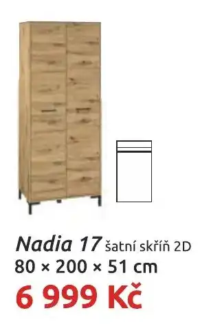 Nadia 17 šatní skříň 2D