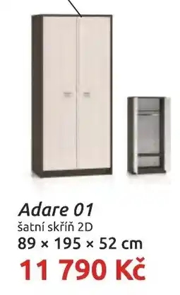 Nábytkáři Čech a Moravy Adare 01 šatní skříň 2D nabídka