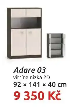 Nábytkáři Čech a Moravy Adare 03 vitrína nízká 2D nabídka